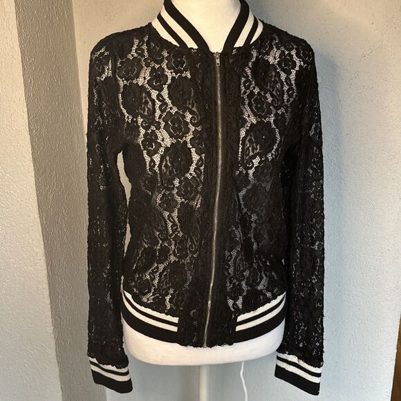 Piperlime Collection Baseball Lace  Bomber Jacket Size Small - Picture 1 of 9